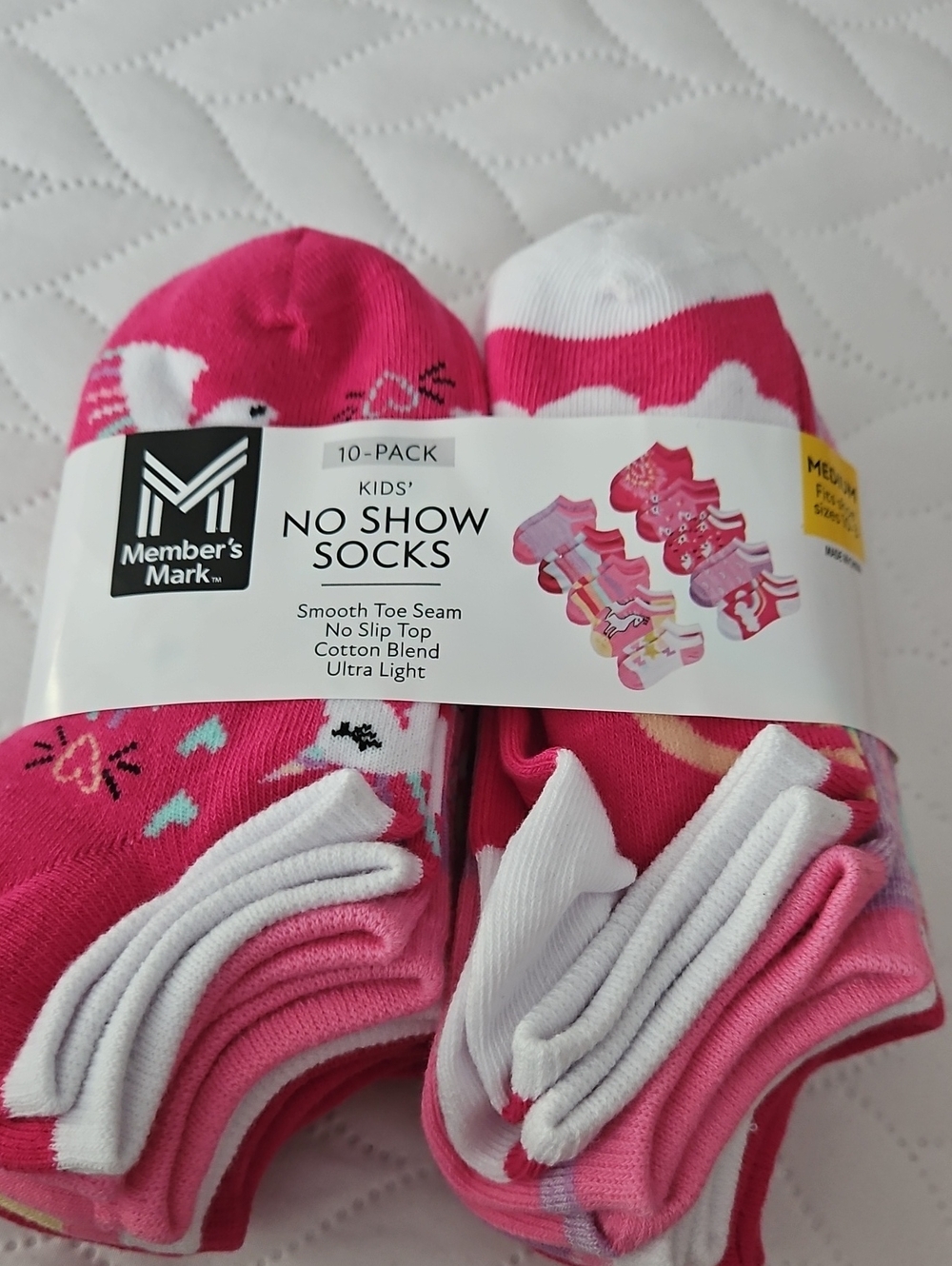 Member's Mark Pink No-Show Athletic Socks - Pack